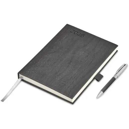Altitude Oakridge A5 2026 Diary & Pen Set Grey